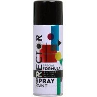 Аерозольна фарба для автомобіля RECTOR універсальна 9005 чорний МАТ 400мл (000015322)