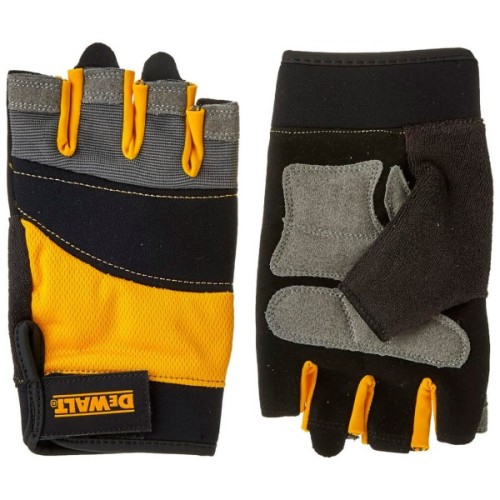 Захисні рукавиці DeWALT відкриті, розм. L/9, з накладками на долоні (DPG213L)