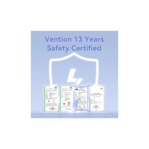 Батарея універсальна Vention 5000mAh 20W PD, USB-C In/Out, Lightning In/Out, with cable, Gradient Gray (FHWM0)