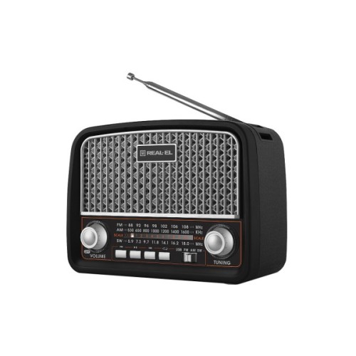 Портативний радіоприймач REAL-EL X-520 Black (EL121800006)