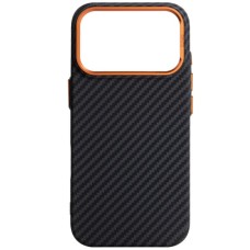 Чохол до мобільного телефона Armorstandart LikeCarbon2 SE MagCase Apple iPhone 17 Pro Black Orange (ARM89161)