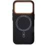 Чохол до мобільного телефона Armorstandart LikeCarbon2 SE MagCase Apple iPhone 17 Pro Black Orange (ARM89161)