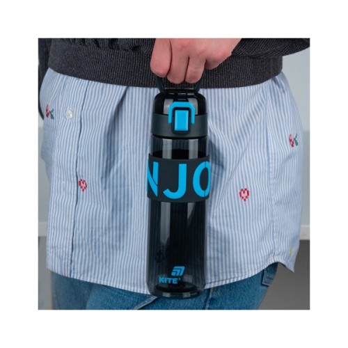 Пляшка для води Kite 680 мл чорно-блакитна (K25-1233-2)