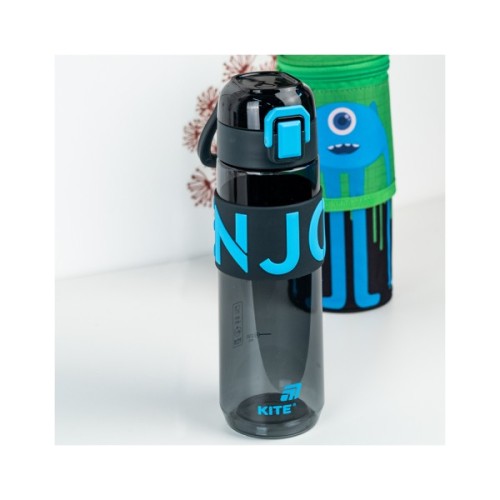 Пляшка для води Kite 680 мл чорно-блакитна (K25-1233-2)