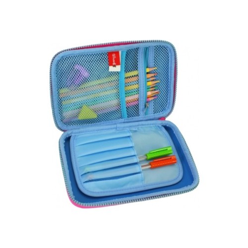 Пенал Cool For School 1 відділення з органайзером блакитний (QT-5627-Blue)