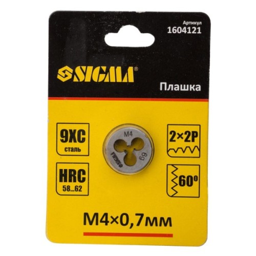 Плашка Sigma М4x0.7мм (1604121)