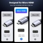 Кабель мультимедійний HDMI M to HDMI micro M 2.0m V2.1 8K60Hz HD164 black Ugreen (15517)
