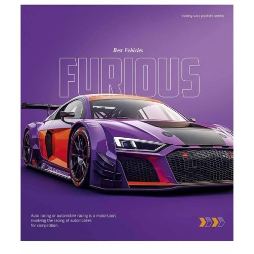 Зошит Школярик Cars posters 96 аркушів клітинка (096-3572K)