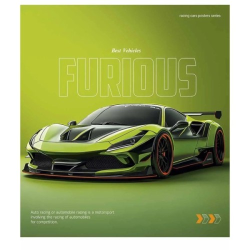 Зошит Школярик Cars posters 96 аркушів клітинка (096-3572K)