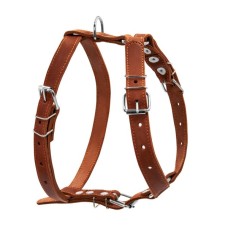 Шлея для собак Collar одинарна для середніх порід Ш 25 мм А:49-68 см В:68-80 см коричнева (06386)