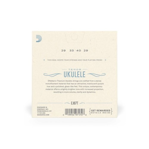 Струни для гітари D'Addario Titanium Ukulele Tenor (EJ87T)