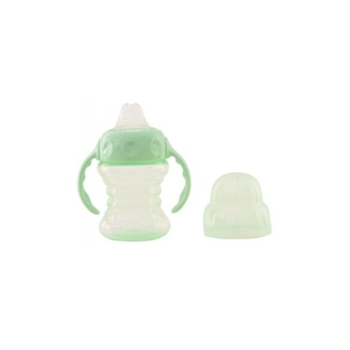 Поїльник-непроливайка Baby Team зі спаутом і ручками 180 мл (5022_м'ятний)