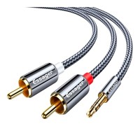 Кабель мультимедійний 3.5mm M to 2xRCA M 2.0m Essager (EYPZJ-MYA0H)