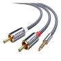 Кабель мультимедійний 3.5mm M to 2xRCA M 2.0m Essager (EYPZJ-MYA0H)