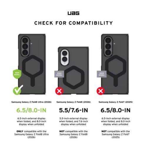 Чохол до мобільного телефона UAG Mouve with Magnet Samsung Galaxy Z Fold 8 Ultra Ash (214560113131)