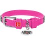 Нашийник для тварин WAUDOG Glamour з QR-паспортом "Стрази" XS Ш 12 мм рожевий (33087)