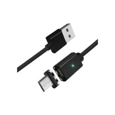 Дата кабель USB 2.0 AM to Micro 5P 1.0m Magnetic black Essager (EXCCXM-ML01)