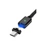 Дата кабель USB 2.0 AM to Micro 5P 1.0m Magnetic black Essager (EXCCXM-ML01)
