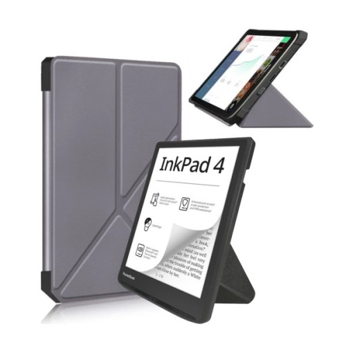 Чохол до електронної книги BeCover Ultra Slim Origami PocketBook 743G InkPad 4/InkPad Color 2/InkPad Color 3 (7.8") Gray (713087)