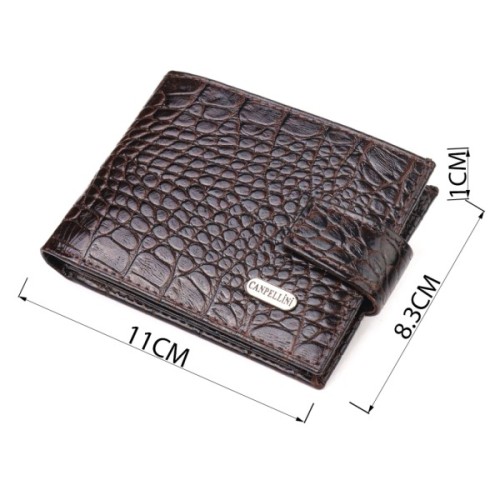 Гаманець Canpellini З натуральної шкіри Коричневий (21513)