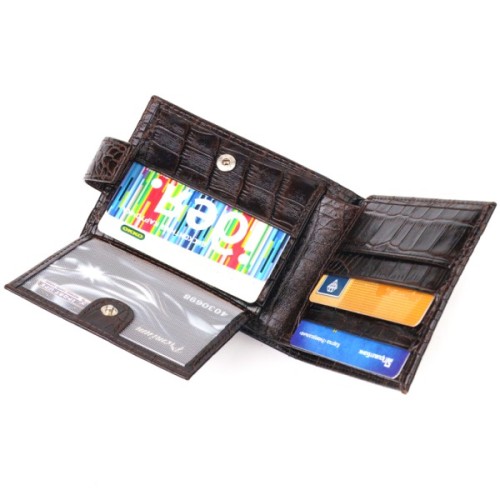 Гаманець Canpellini З натуральної шкіри Коричневий (21513)