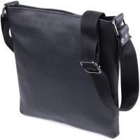 Сумка Shvigel Через плече з натуральної шкіри Чорна (22850)