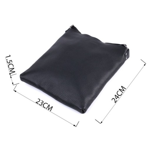 Сумка Shvigel Через плече з натуральної шкіри Чорна (22850)