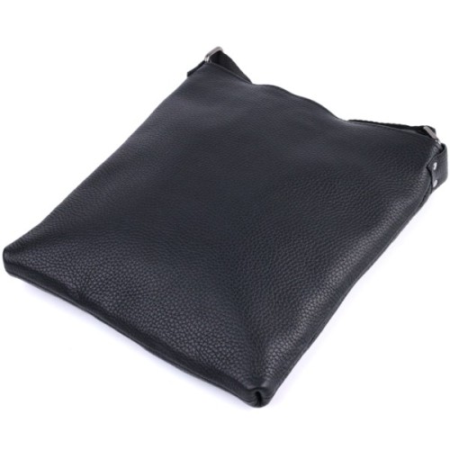 Сумка Shvigel Через плече з натуральної шкіри Чорна (22850)