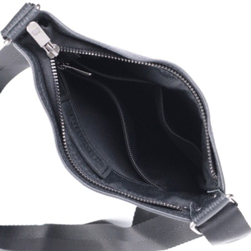 Сумка Shvigel Через плече з натуральної шкіри Чорна (22850)