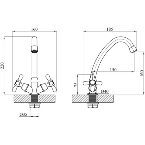 Змішувач Agua Toledo-C033 (CV017360)