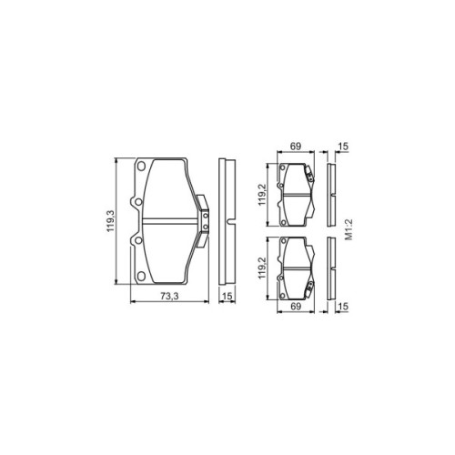 Гальмівні колодки Bosch 0 986 424 268