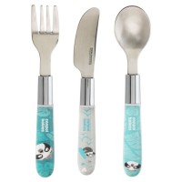 Набір дитячого посуду Canpol babies EXOTIC ANIMALS столові прибори з нержавіючої сталі, синій (9/477_blu2)