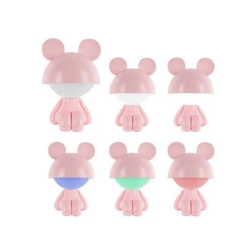 Нічник Kite Світильник LED з акумулятором Cute Mouse, рожевий (K25-316-2-2)