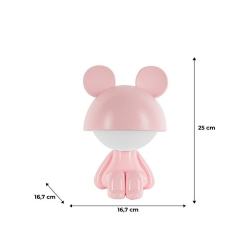 Нічник Kite Світильник LED з акумулятором Cute Mouse, рожевий (K25-316-2-2)