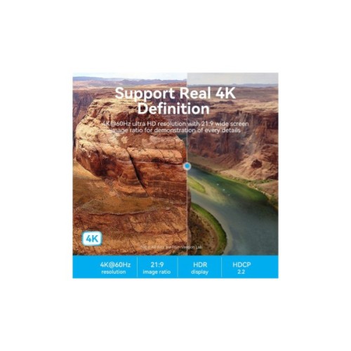 Кабель мультимедійний HDMI M to HDMI M 8.0m V2.0 4K60Hz aluminum alloy blue Vention (ALHSK)