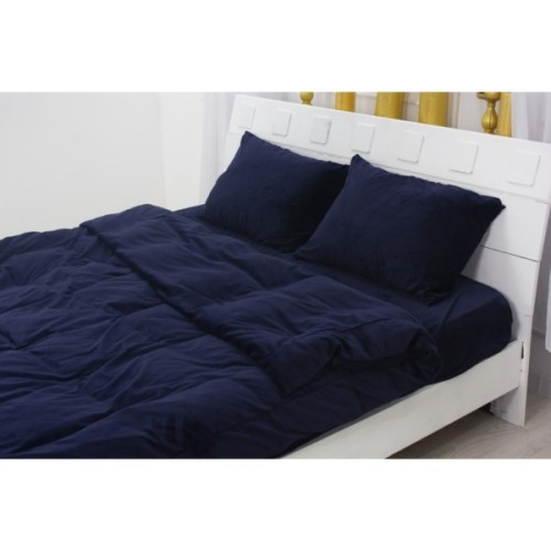 Постільна білизна MirSon Велюр Winter Frost 28-0006 Navy blue Velvet Полуторний (2200003998740)