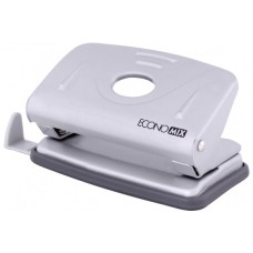 Діркопробивач Economix металевий з лінійкой, до 10 аркушів (E40130)