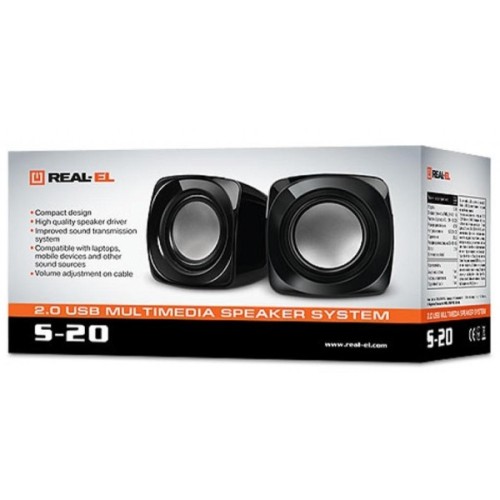 Акустична система REAL-EL S-20 black (EL121100007)