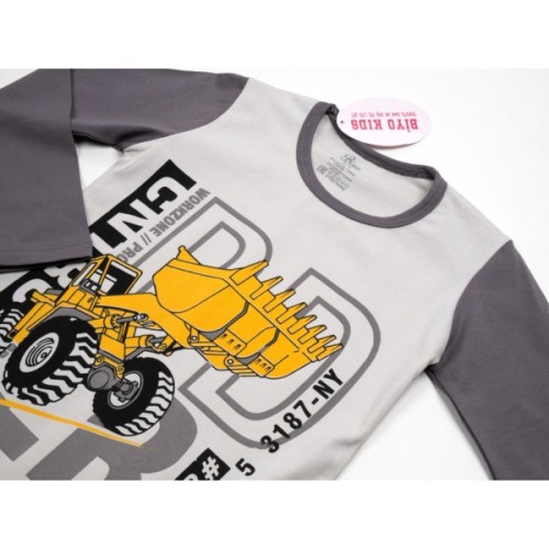 Піжама дитяча BiyoKids з довгим рукавом (5523-134B-gray)