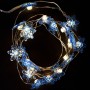 Гірлянда YES! Fun На мідному дроті Сніжинки 20 LED Тепло-біла 2.2 м На батарейках (801212)