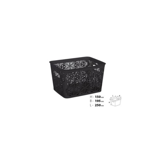 Кошик для зберігання Violet House 0502 2 Ажур Coffee 7 л (0502 2 Ажур COF б/кр. 7 л)