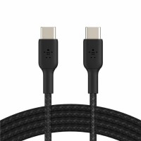 Дата кабель USB-C to USB-C 1.0m braided black Belkin (CAB004BT1MBK)