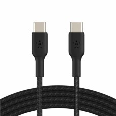 Дата кабель USB-C to USB-C 1.0m braided black Belkin (CAB004BT1MBK)