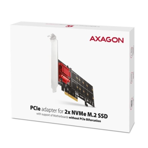 Контролер AXAGON PCIe to 2xNVMe M.2 controller (PCEM2-ND)