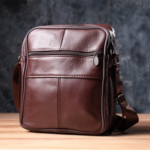 Сумка Vintage З натуральної шкіри Коричнева (22858)