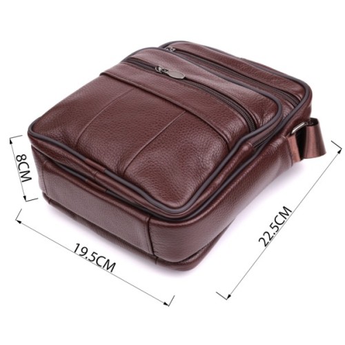 Сумка Vintage З натуральної шкіри Коричнева (22858)