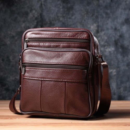 Сумка Vintage З натуральної шкіри Коричнева (22858)