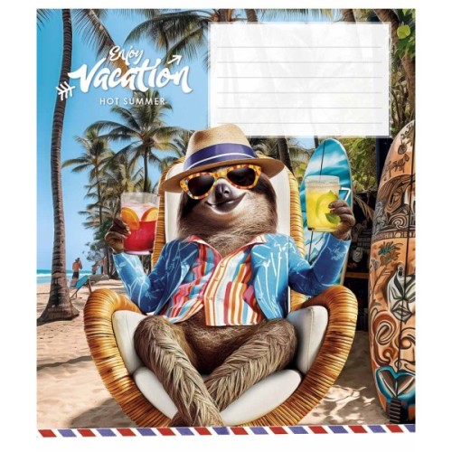 Зошит Школярик Cool vacation 12 аркушів лінія (012-3318L)