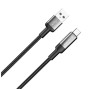 Дата кабель USB 2.0 AM to USB-C 1.0m 6A braided wire black ColorWay (CW-CBUC096-BK)