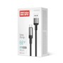 Дата кабель USB 2.0 AM to USB-C 1.0m 6A braided wire black ColorWay (CW-CBUC096-BK)